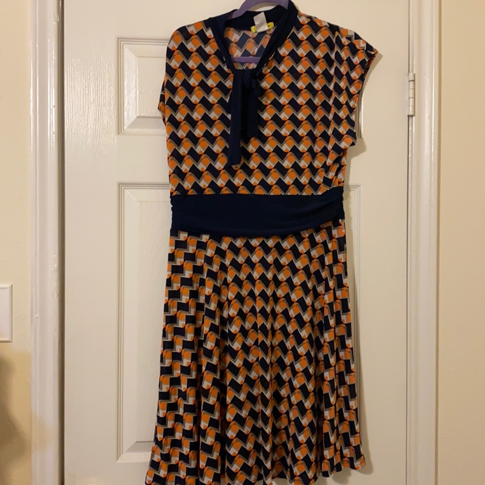 Sleeveless Retro Geometric Dress